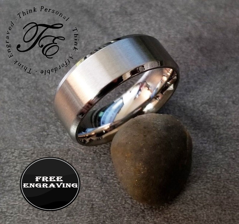 Personalized Ring Mens Promise Ring Engraved Ring Etsy