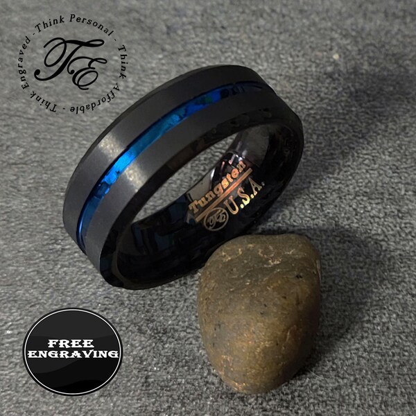 Mens Promise Ring Black Etsy