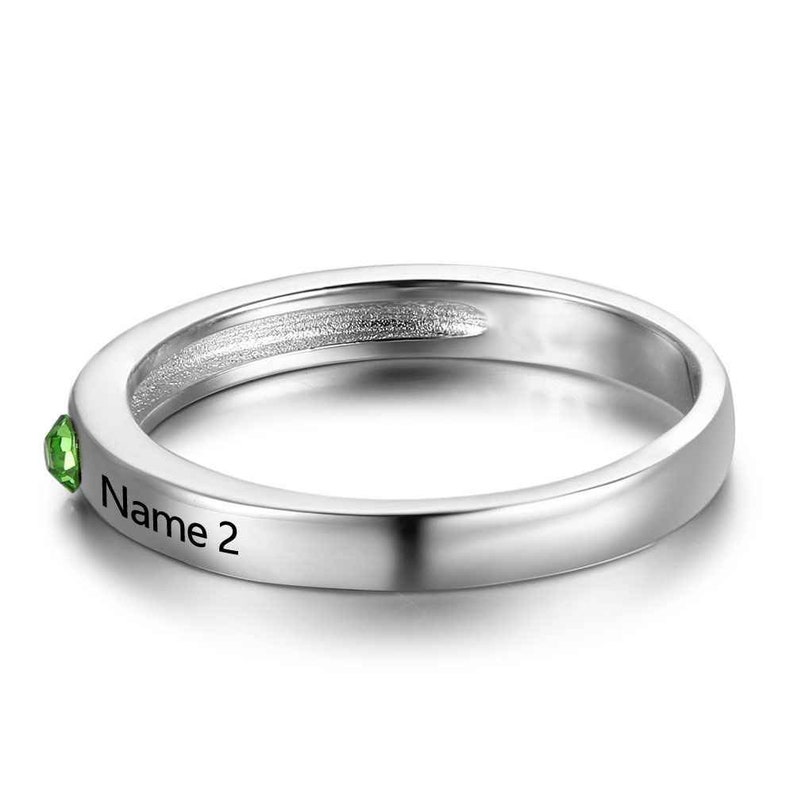 Engraved Promise Ring for Her With Engraved Names and Choice Etsy