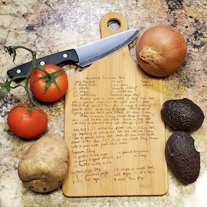 Family Recipe Cutting Board-Handwritten Recipe-Personalize Cutting Board Great Gift for men or women