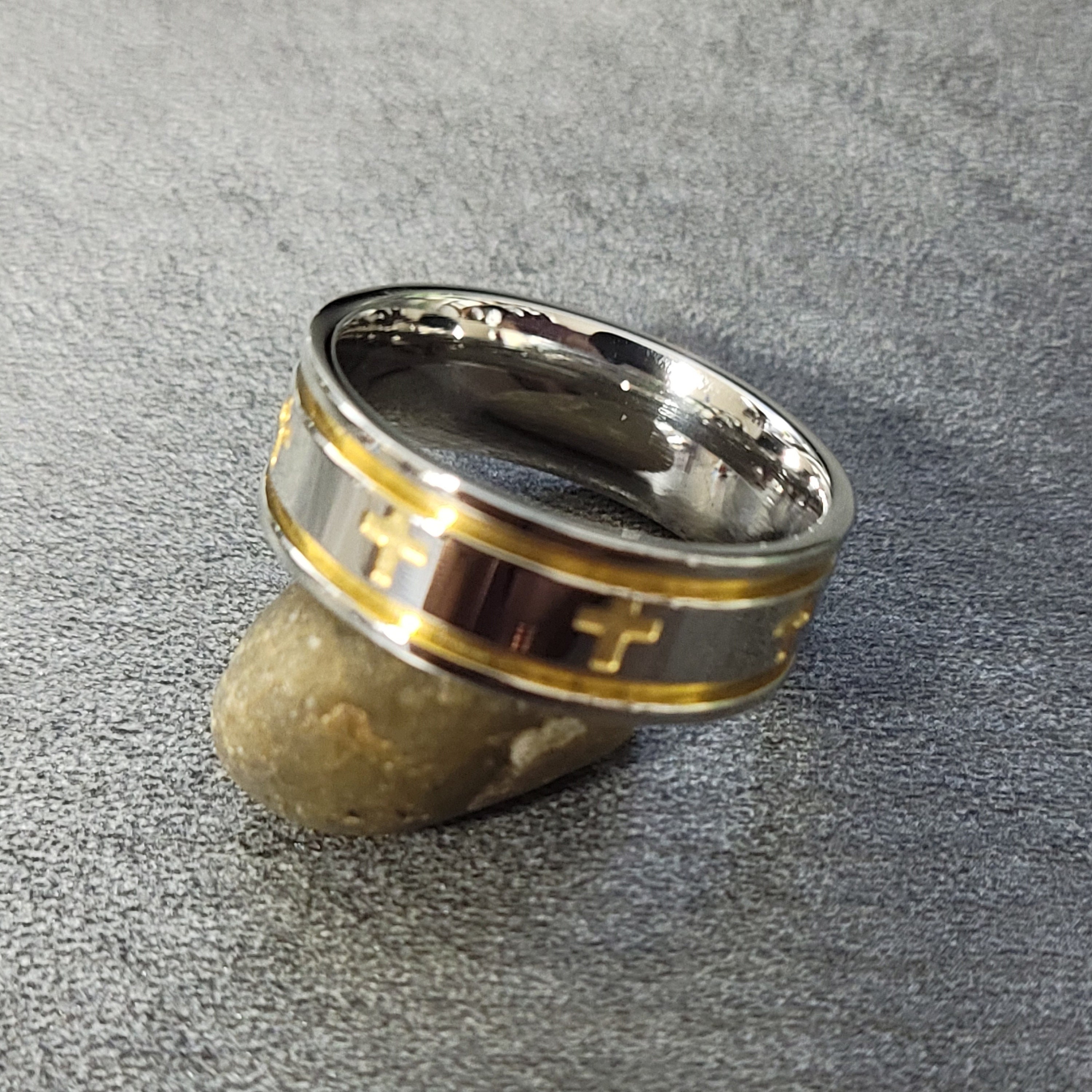 Men's Personlaized Cross Ring Christian Promise Ring Etsy