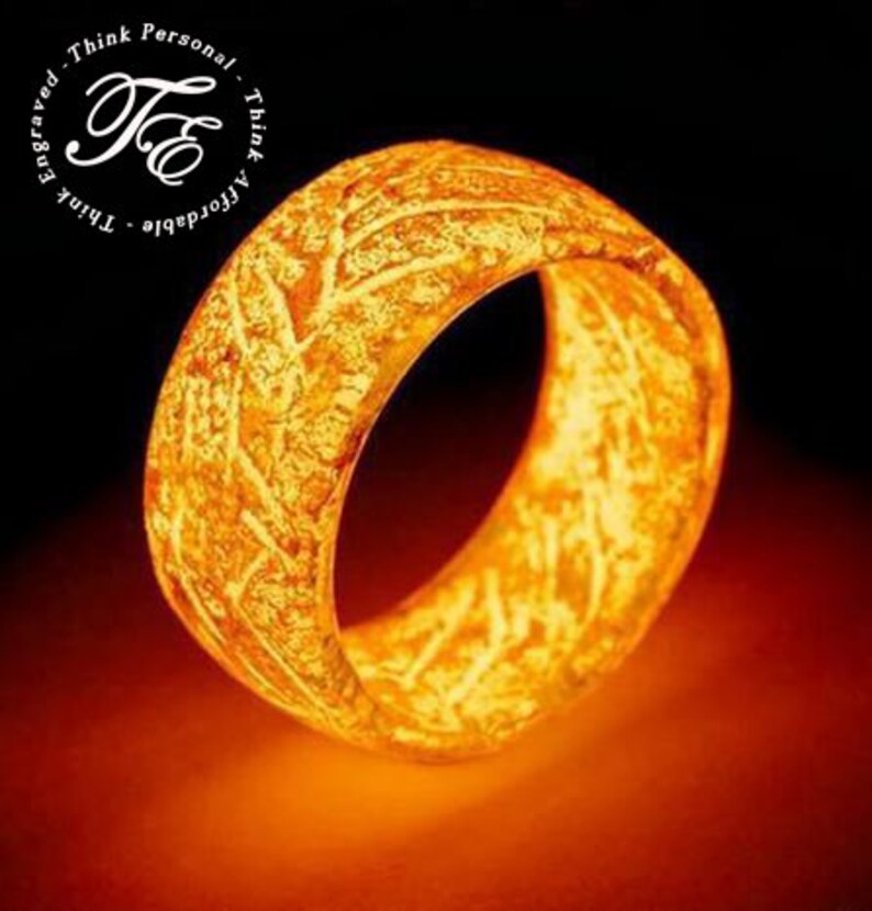 Men's Promise Ring Glowing Red Fire Ring Etsy