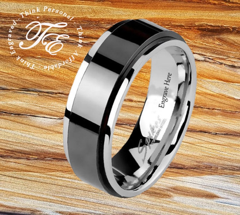 Anillo Spinner para hombre Anillo de promesa Anillo | Etsy