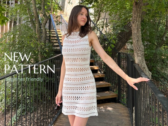 white christmas dresses Crochet Knit Cover Up Mini Dress – Blue Zone Planet main image 0