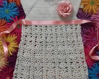 Patrón de vestido de crochet para bebé de 9 a 18 meses, de arriba a abajo (patrón PDF)