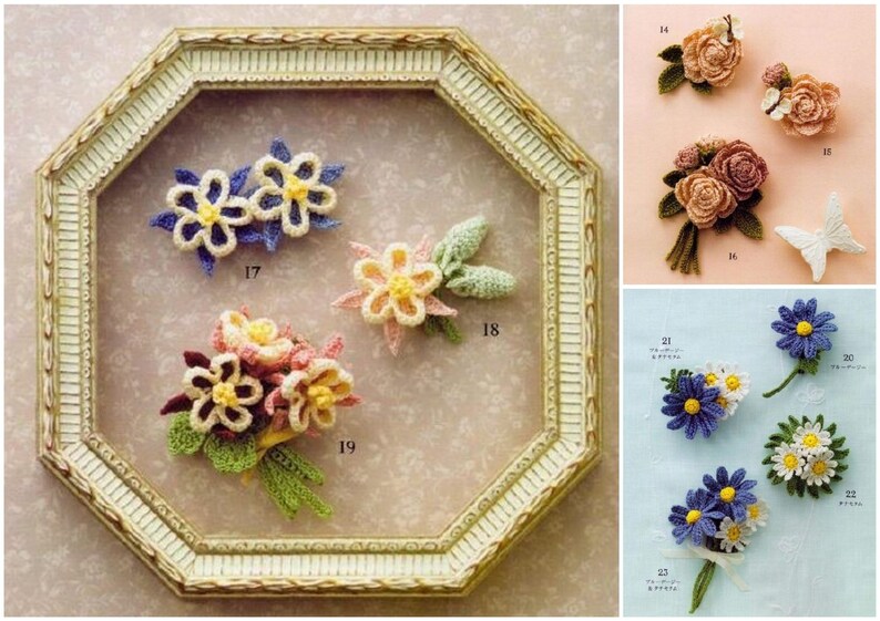 100 CROCHET FLOWER Patterncrochet English Gardencraft Etsy UK