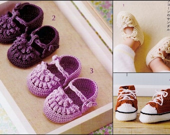 Crochet Baby Shoes Pattern: 33 Designs (Japanese Craft E-Book)