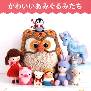 49 Patrones de crochet Amigurumi Libro #51 “AMIGOS DE ALGODÓN A GANCHILLO” Descarga instantánea de crochet japonés en PDF con gráficos, diagramas y fotos