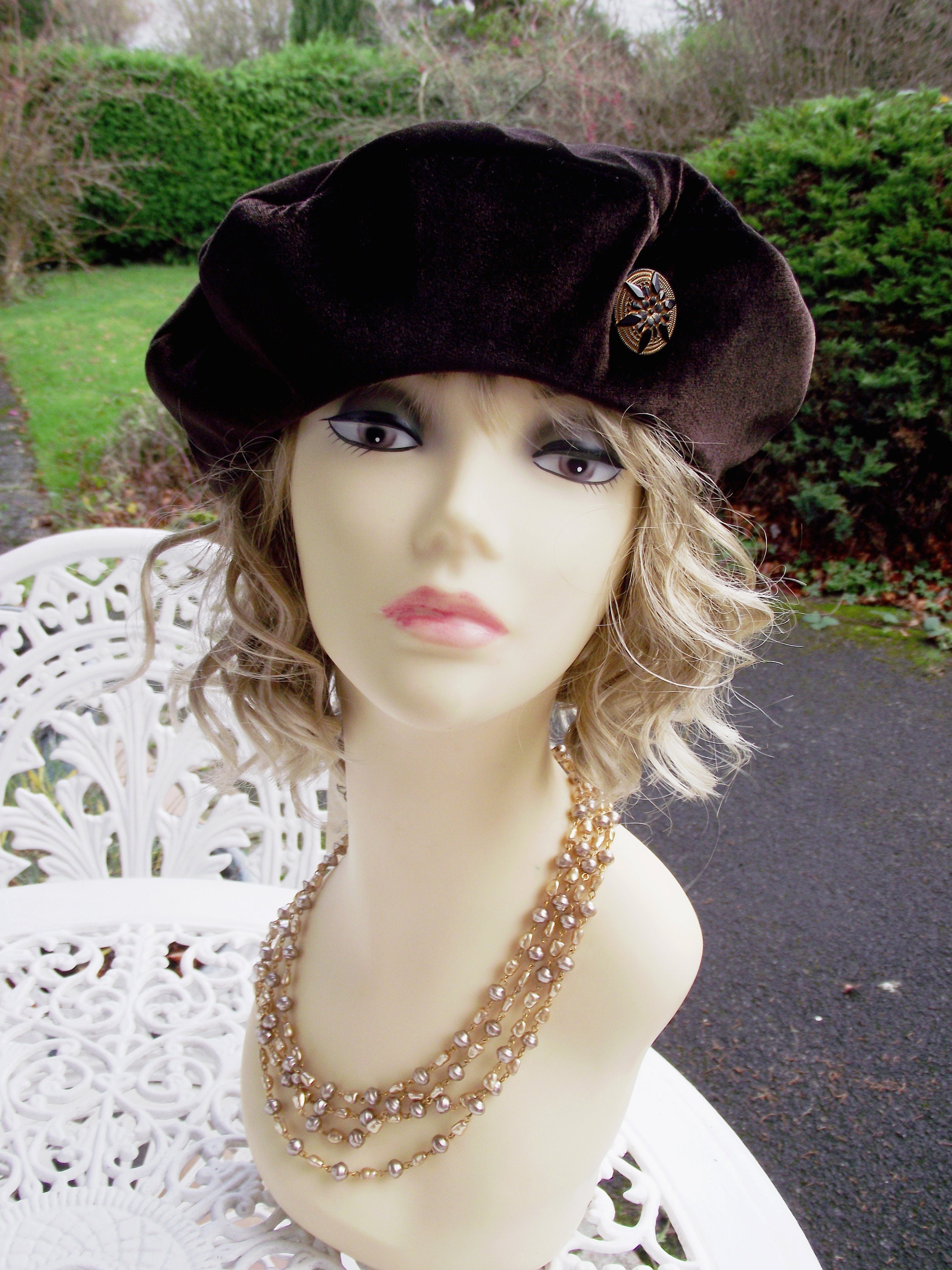 Velvet Beret Etsy UK