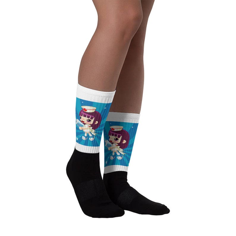 Nurse Socks Graphic Animated Art Graphic Socks,Great Nurse Gift Socks, Socks