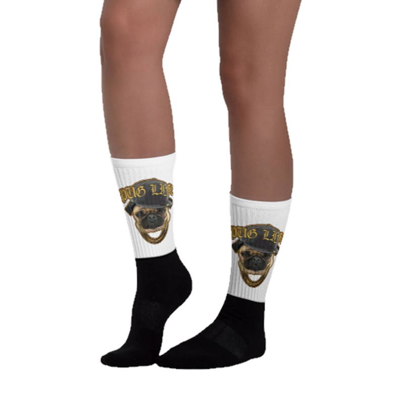 Custom Socks Trendy Socks, Gift Socks Unique Socks Dog Socks Funny Socks Cute Socks Pug Life Socks Pug Socks