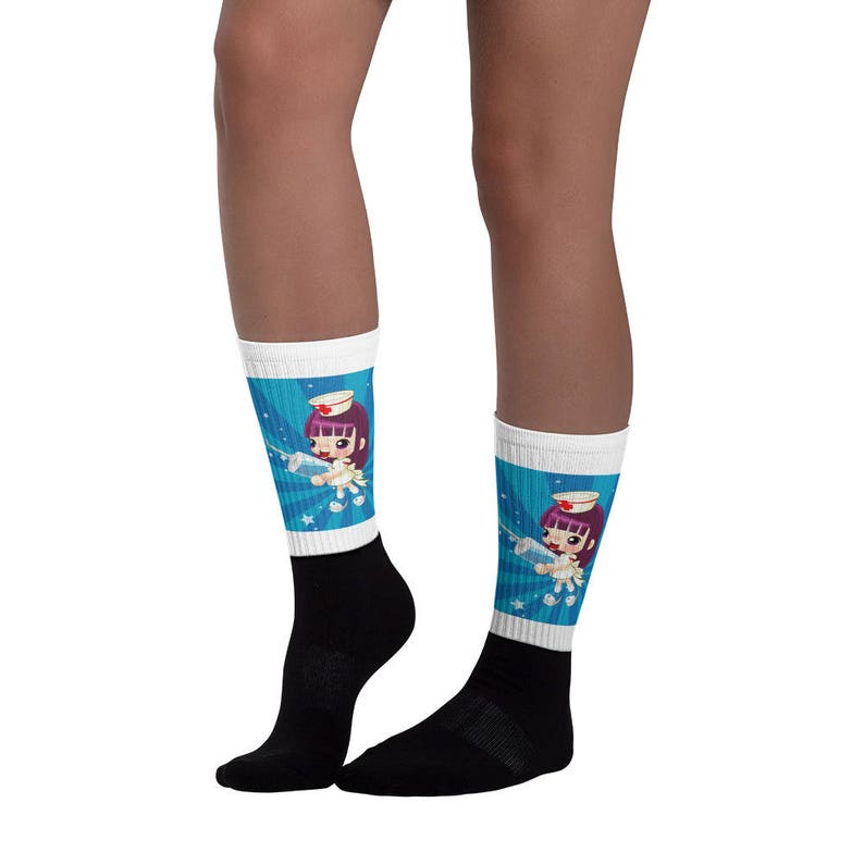 Nurse Socks Graphic Animated Art Graphic Socks,Great Nurse Gift Socks, Socks