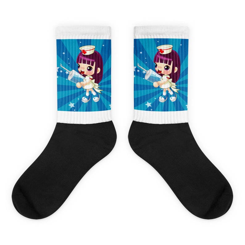 Nurse Socks Graphic Animated Art Graphic Socks,Great Nurse Gift Socks, Socks