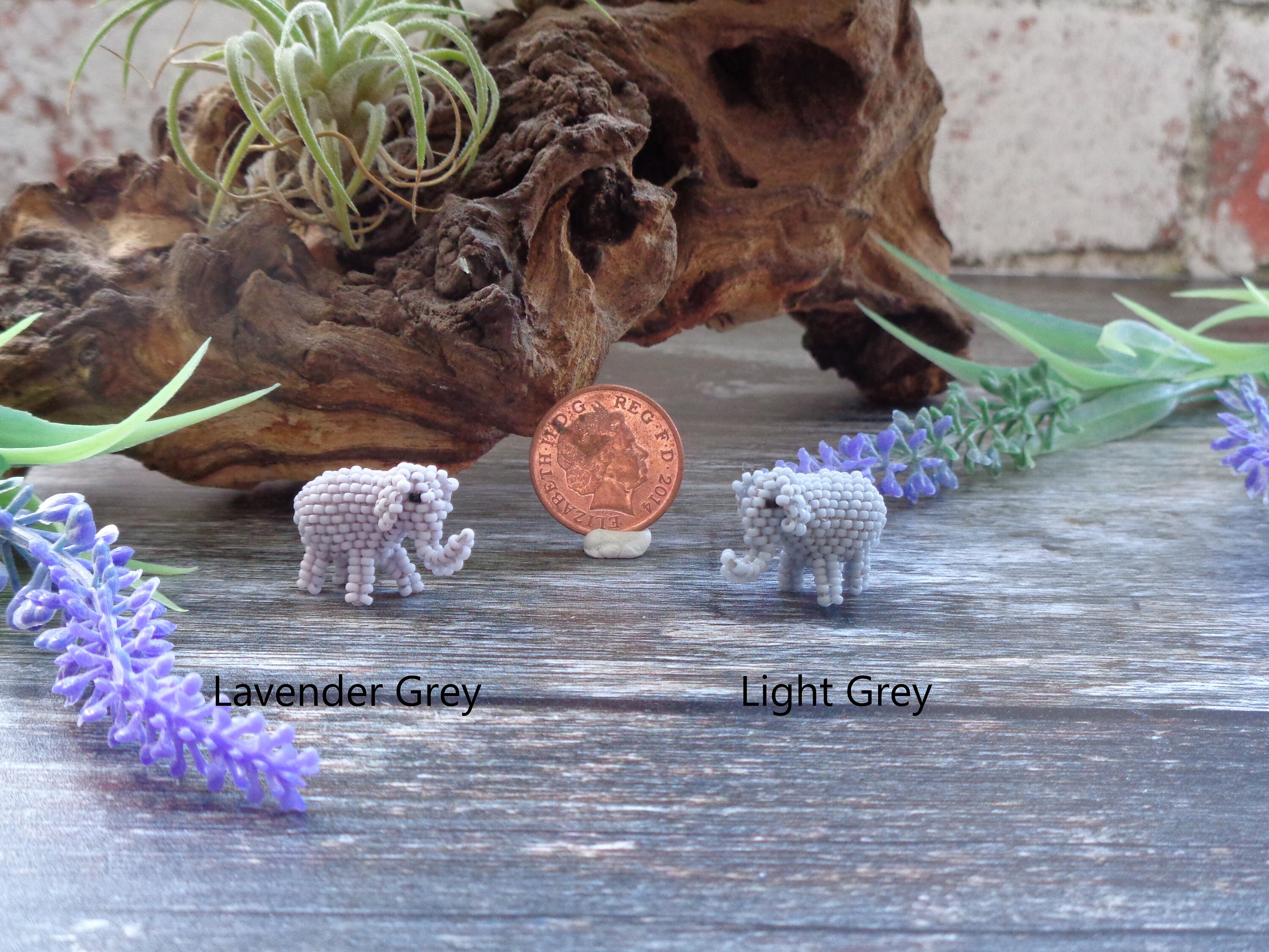 Miniature Elephant Beaded 3D Freestanding Animal Etsy UK