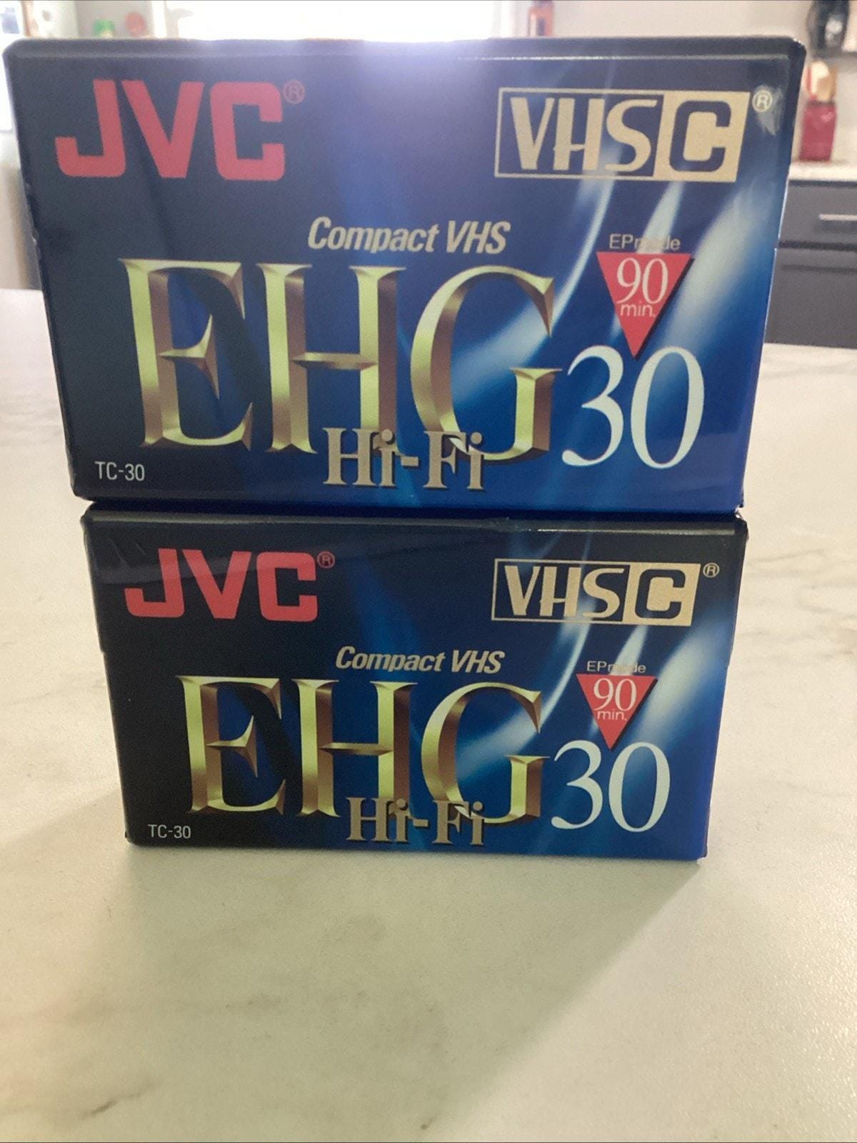 Cassette VHS-C JVC 45 Minutes - Qualité Hi-Fi, Compatible Caméscopes VHS-C