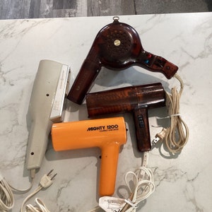 Lot Of 4 Vintage Hair Dryers Working