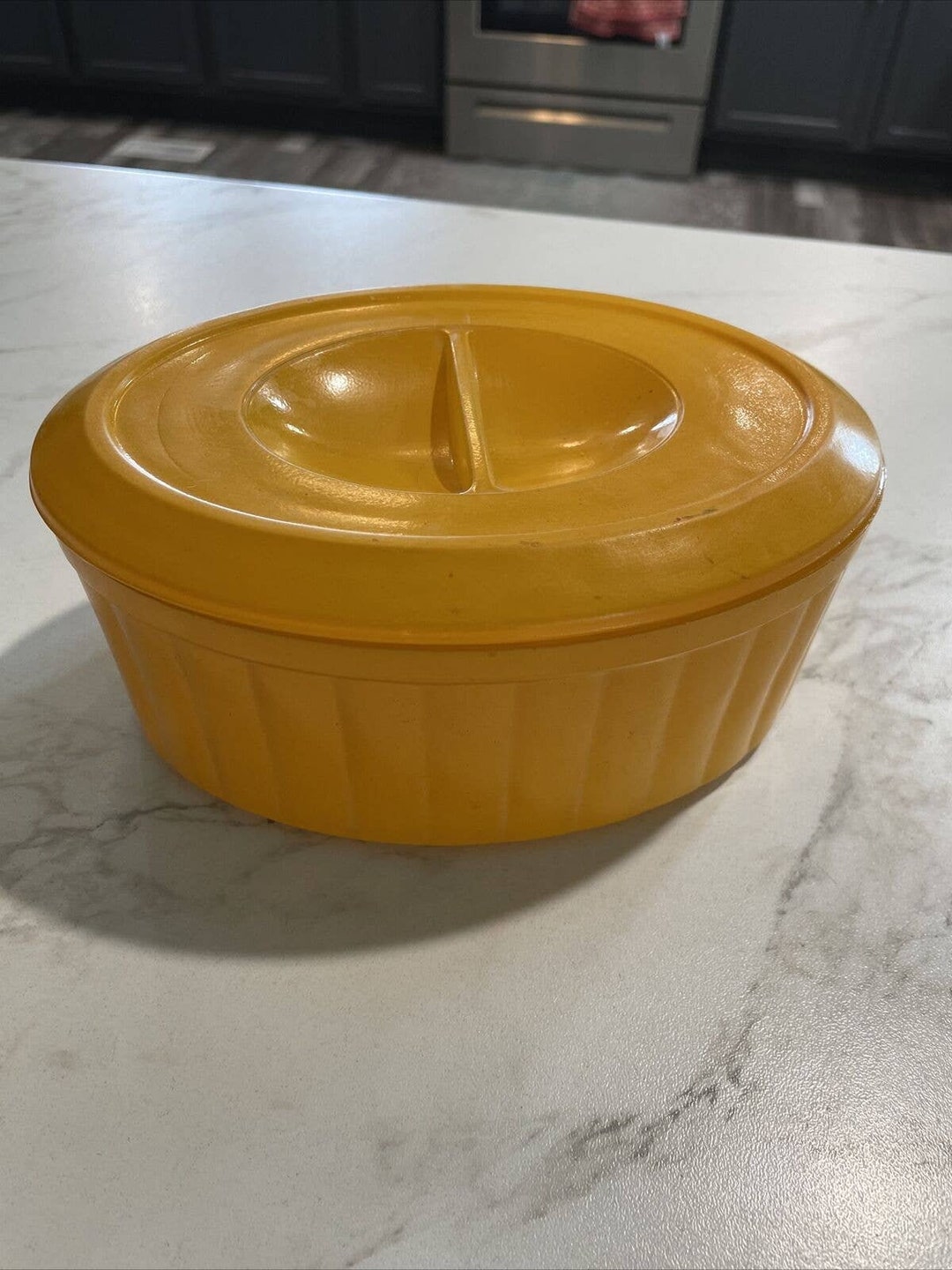 Vintage Yellow Refrigerator Dish Etsy
