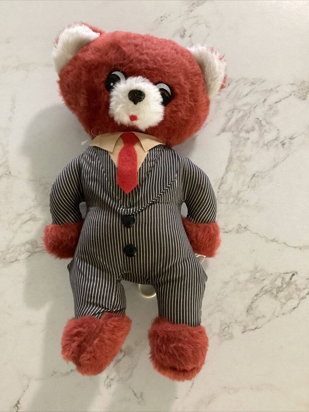 1978 Commonwealth Toy & Novelty Co Talking Executive Teddy Bear Works