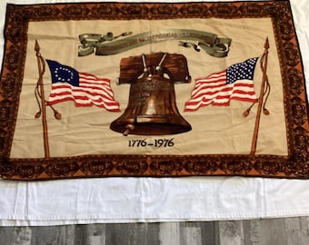 Wall Hanging Tapestry 59.5”x38” Printed The American Bicentennial 1776-1976