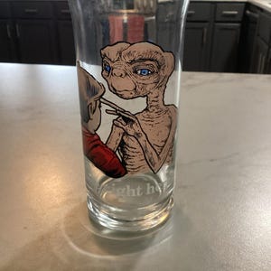 E.T. vintage Extra Terrestrial Elliot Pizza Hut Gobelet en verre de collection 1982