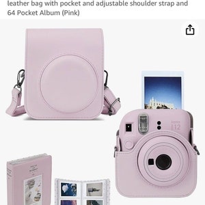 Blossom Pink Cover für Fujifilm Instax Mini 12 Kameratasche Gurt / Fotoalbum Bild 9