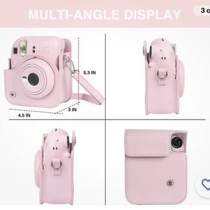 Blossom Pink Cover für Fujifilm Instax Mini 12 Kameratasche Gurt / Fotoalbum Bild 8