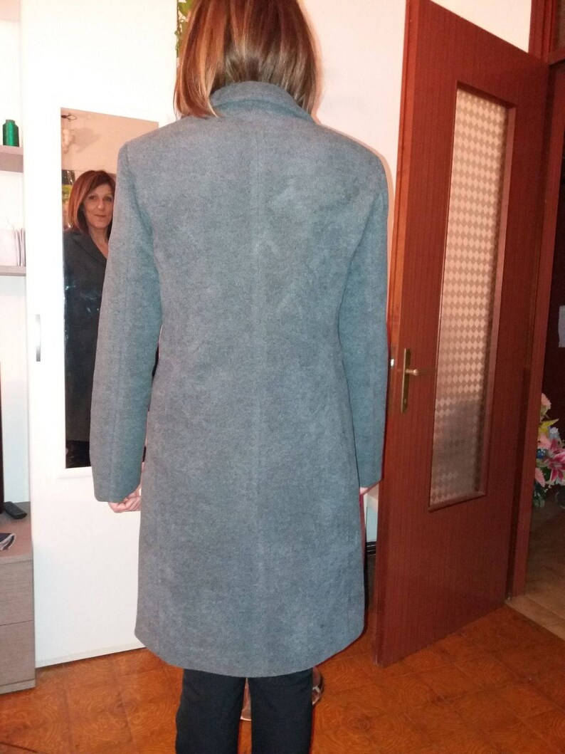 Elegant Jacket in pure wool and silk sweatshirt