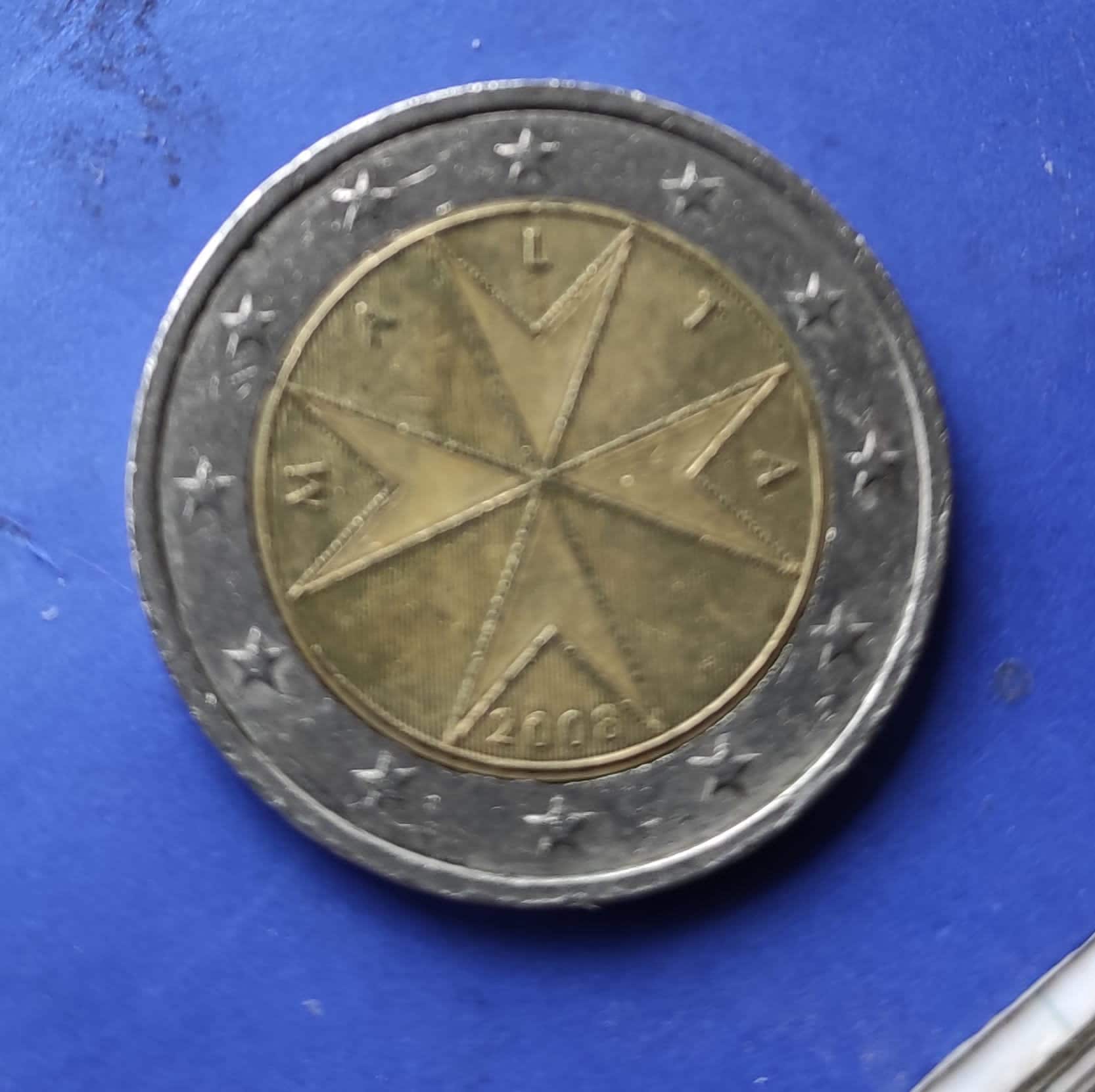 Piece De 2 Euros Rare Pièce de monnaie 2 euros rare île de Malte 2008 | Etsy