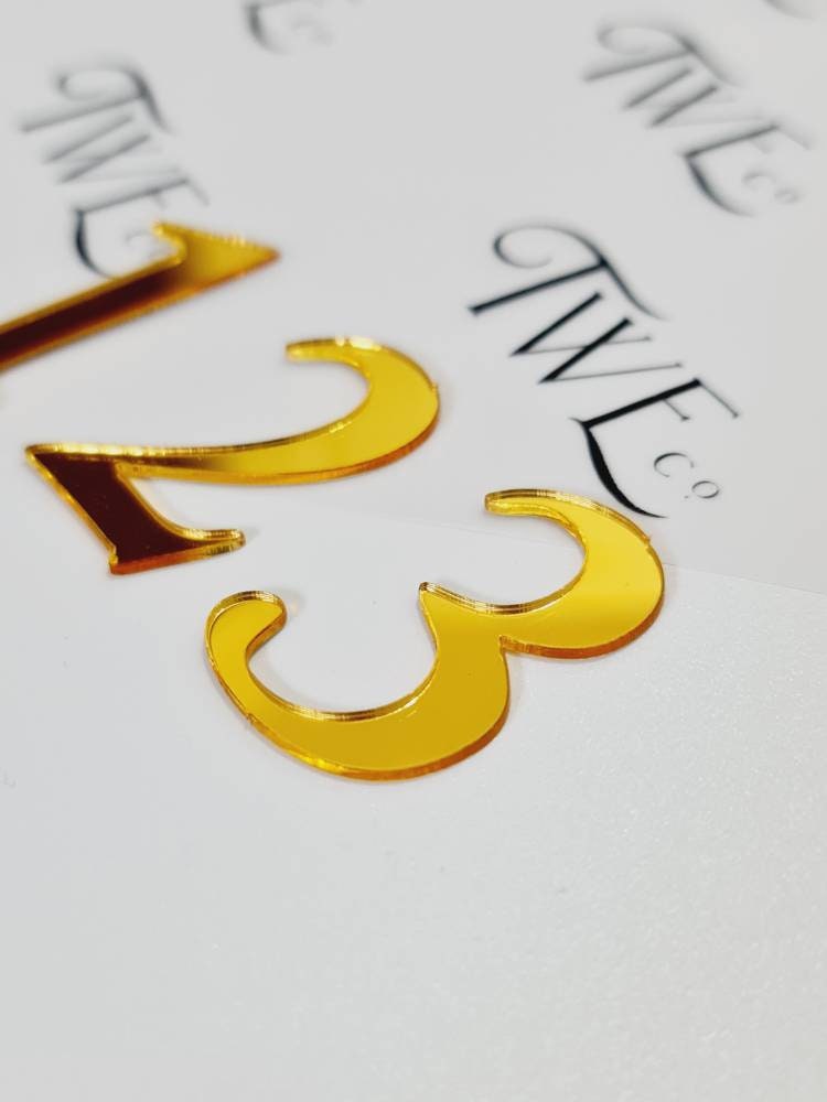 Number Cake Charms Acrylic Cake Topper | Single Numbers Acrylic Cake ...