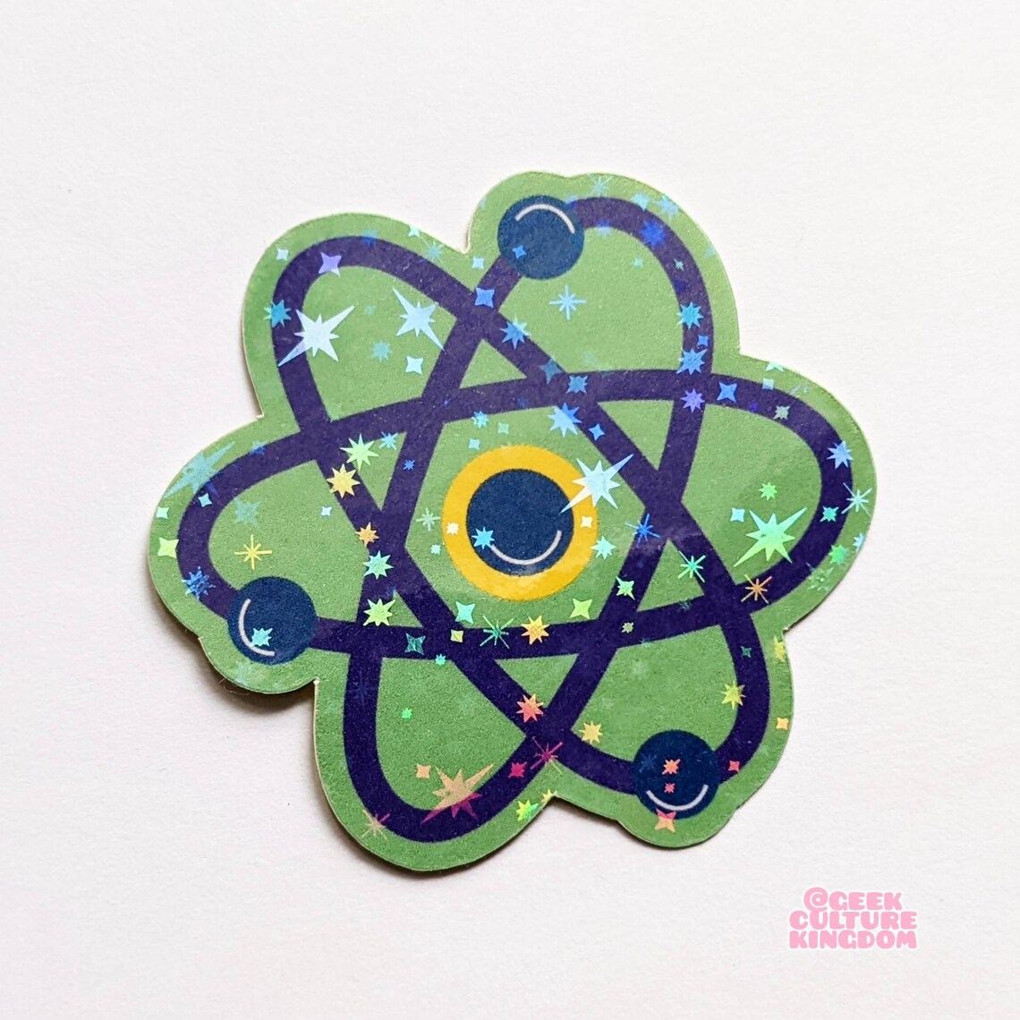 Atom Holographic Stickers. Science Sticker. - Etsy