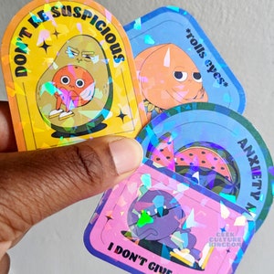 Holografische vinylstickerset verdachte vruchten
