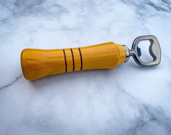 Premium Quality Handcrafted Beer Bottle Opener Wood Handle - Locally Made in the USA