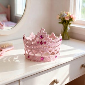 Crochet Corona de Princesa Pattern: PDF Tutorial for Girl's Tiara (Spanish/English)