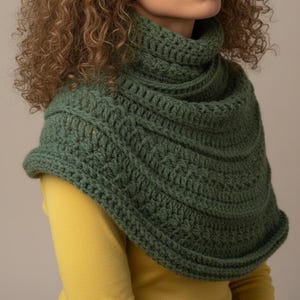 Patrón de cuello-capa LENA de crochet. Tutorial en PDF.