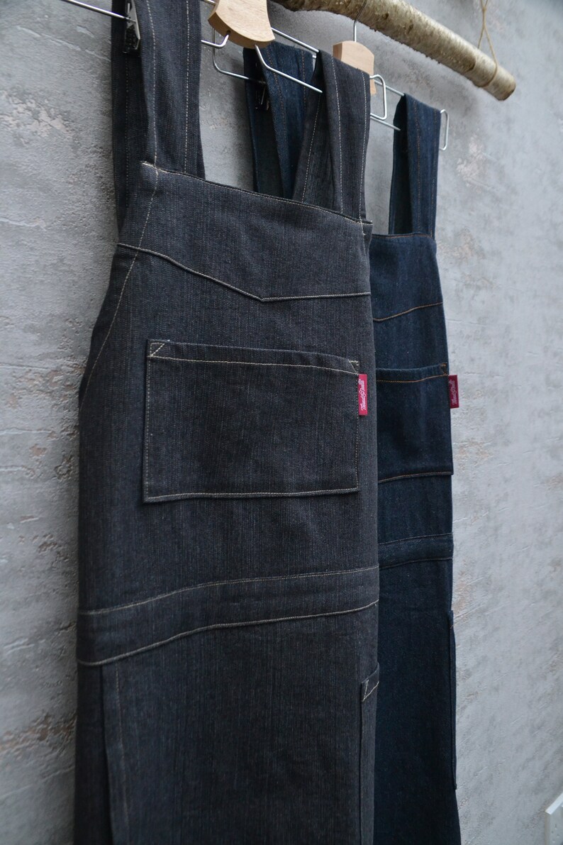 BARA Pottery Denim Japanese Apron smock dress with crossover Etsy