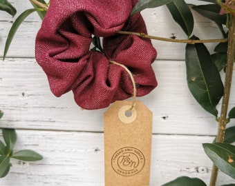 Handmade Scrunchie: Elastic Ponytail Holder, Hair Bun Accessory