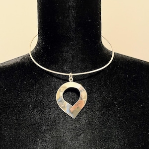 Vintage Ati Mexico 925 Collar with 925 Modernist Statement Pendant