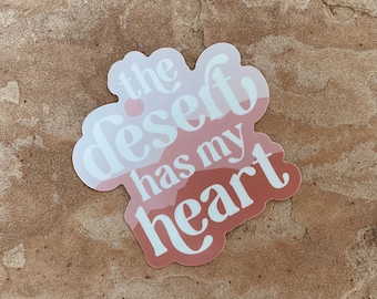 Desert Landscape Sticker for Car, Boho Stickers Laptop, Notebook Stickers, Desert Lover Gift, Water Bottle Sticker for Hydroflask, Arizona