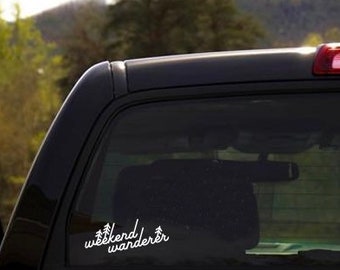 Weekend Wanderer Car Decal, Hiking Stickers For Car, Adventure Decal, Outdoor Decal, Outdoorsy Gift, Hiking Gift, RV Life Gifts, Travel