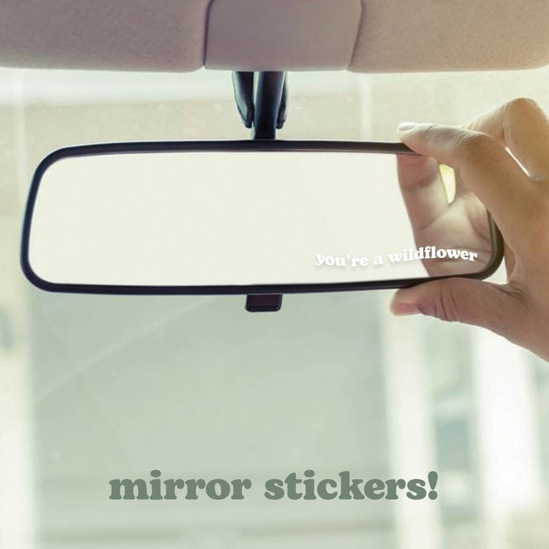 Car Mirror Decal Car Decal for Women Rear View Mirror Decal Etsy