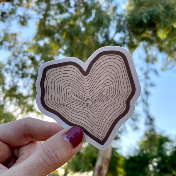 Tree Sticker for Car, Tree Heart Sticker for Hydroflask, Nature Stickers, Nature Lover Gift, Water Bottle Stickers, Hiking Gifts for Women