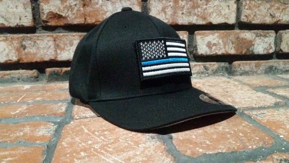 black fitted baseball hat