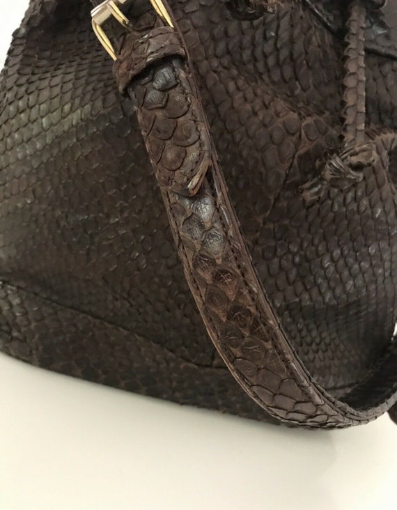 Impressive DONNA ELISSA Natural Python Leather Ba… - image 3
