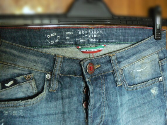 GAS ATELIER DESIGNER Distressed Jeans Premium Quality Morrison Denim morbido Nuovo vecchio stock Unisex Raro W 29 L 34 Made in Italy Etsy Italia