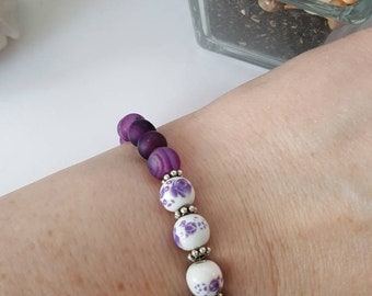 Purple Banded Agate Bracelet