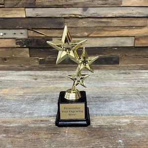 Rising Star Award 3 Star Custom Trophy for Everyone