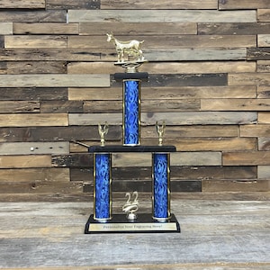 GOAT 2 Column Trophy | G.O.A.T. Greatest Of All Time Award | You The GOAT Trophy | Greatest Of All Time Funny Gag Gift | Funny Gift