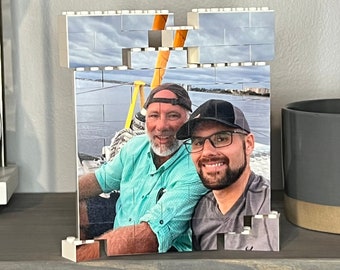 Personalized Brick Portrait Photograph - Brick Puzzles - Custom Family Portrait