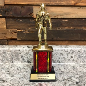 Dundie Award With Red Column Trophy The Office TV Show Trophy image 2