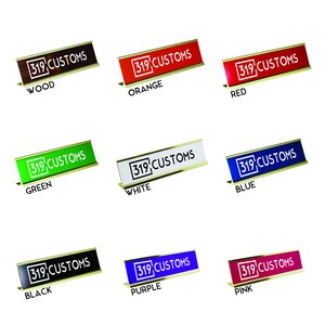 Desk Sign Color Options